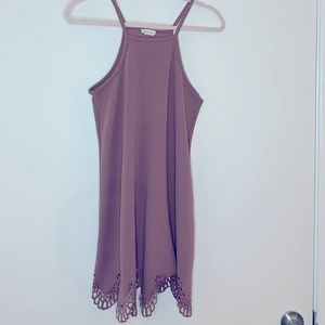 Bohemian above the knee flowy dress size medium color mauve